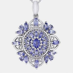 Tanzanite, 925 Sterling Silver Pendant 2.50CTW